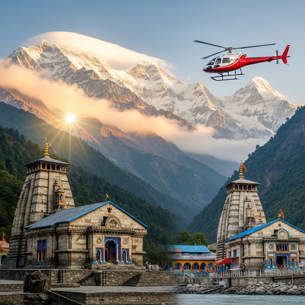 Do Dham Yatra Same Day by Helicopter from Dehradun
